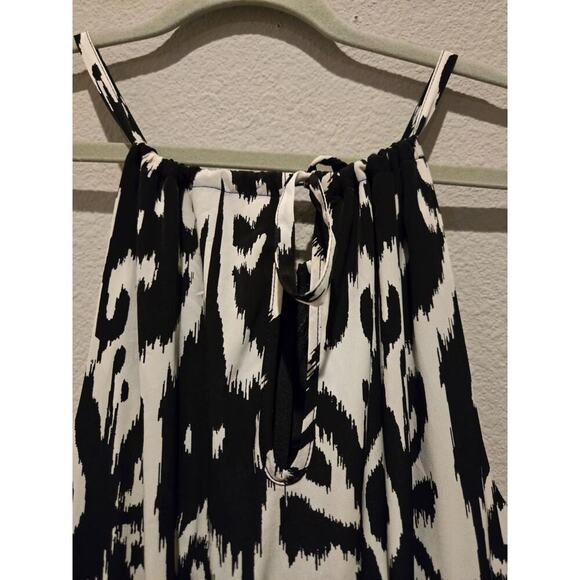 Athleta Women's M Black Ikat Bloom Halter Maxi Dress Casual Spring - Picture 10 of 11